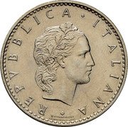 Italy 50 Lire (Vulcan. Pattern) KM# Pn42.2 REPVBBLICA ITALIANA ROMAGNOLI GIAMPAOLI-INC. coin obverse