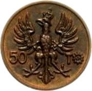 Poland 50 Marks (Girl. Trial Strike) 50 coin obverse Poland 50 Marks (Girl. Trial Strike) 50 coin obverse