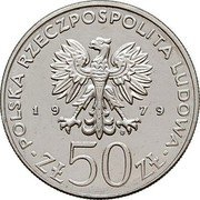 Poland 50 Zlotych (Duke Mieszko I. Trial Strike) POLSKA RZECZPOSPOLITA LUDOWA 19 79 MW ZŁ 50 ZŁ coin obverse Poland 50 Zlotych (Duke Mieszko I. Trial Strike) POLSKA RZECZPOSPOLITA LUDOWA 19 79 MW ZŁ 50 ZŁ coin obverse