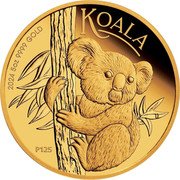 Australia 500 Dollars (Koala) KOALA 2024 5OZ 9999 GOLD P125 IJ coin reverse Australia 500 Dollars (Koala) KOALA 2024 5OZ 9999 GOLD P125 IJ coin reverse