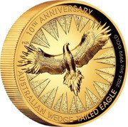 Australia 500 Dollars (Wedge-tailed Eagle 10th Anniversary) P125 10TH ANNIVERSARY AUSTRALIAN WEDGE-TAILED EAGLE 2024 5 OZ 9999 GOLD coin reverse Australia 500 Dollars (Wedge-tailed Eagle 10th Anniversary) P125 10TH ANNIVERSARY AUSTRALIAN WEDGE-TAILED EAGLE 2024 5 OZ 9999 GOLD coin reverse