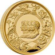 UK 500 Pounds (The Waterloo Medal Allied Leaders)  coin reverse