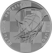 Croatia 6 Euro (60th Anniversary of the Birth of Drazen Petrovic) REPUBLIKA HRVATSKA 6 EURO coin obverse Croatia 6 Euro (60th Anniversary of the Birth of Drazen Petrovic) REPUBLIKA HRVATSKA 6 EURO coin obverse