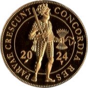 Netherlands Double Ducat (Concordia) CONCORDIA RES PARVAE CRESCUNT 20 24 coin obverse Netherlands Double Ducat (Concordia) CONCORDIA RES PARVAE CRESCUNT 20 24 coin obverse