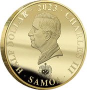 Samoa Half Dollar (Yosemite National Park) HALF DOLLAR 2023 CHARLES III SAMOA DT coin obverse Samoa Half Dollar (Yosemite National Park) HALF DOLLAR 2023 CHARLES III SAMOA DT coin obverse