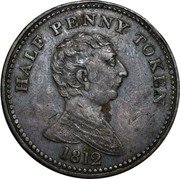 UK Half Penny Non-local. Royal Exchange 1812  HALF PENNY TOKEN 1812 coin obverse UK Half Penny Non-local. Royal Exchange 1812  HALF PENNY TOKEN 1812 coin obverse