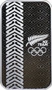 New Zealand One Dollar Paris Olympics. Ingot 2024 Proof NZ TEAM coin reverse New Zealand One Dollar Paris Olympics. Ingot 2024 Proof NZ TEAM coin reverse