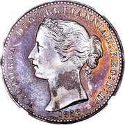Canada One Penny (Victoria Pattern) VICTORIA D:G: BRITANNIAR:REG:F:D: LCW 1856 coin obverse Canada One Penny (Victoria Pattern) VICTORIA D:G: BRITANNIAR:REG:F:D: LCW 1856 coin obverse