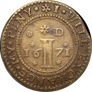 UK Penny (Yorkshire Skipton. Mary Fenwicke) I WILL EXCHANGE MY PENY D 16 I 71 coin reverse UK Penny (Yorkshire Skipton. Mary Fenwicke) I WILL EXCHANGE MY PENY D 16 I 71 coin reverse