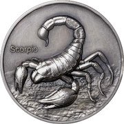 Niue Twelve Dollars (Scorpio) SCORPIO coin reverse Niue Twelve Dollars (Scorpio) SCORPIO coin reverse