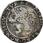 Netherlands 1/2 Daalder (Leeuwendaalder) KM# 9.1 CONFIDENS DNO NON MOVETVR coin reverse