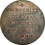 UK 1/2 Penny (Sussex. Eastbourne. Fisher's Library & Lounge) PROSPERITY TO THE GENTRY WHO VISIT EASTBOURN coin reverse UK 1/2 Penny (Sussex. Eastbourne. Fisher's Library & Lounge) PROSPERITY TO THE GENTRY WHO VISIT EASTBOURN coin reverse