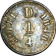 UK 1/4 Penny (Pattern. Joseph Moore Model) X# 20 D 1/4 MODEL 1848 coin reverse UK 1/4 Penny (Pattern. Joseph Moore Model) X# 20 D 1/4 MODEL 1848 coin reverse
