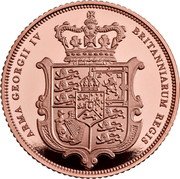 UK 1/4 Sovereign Quarter. 200th Anni. of Jean Baptiste Merlen’s Shield Design 2024 In Sets ARMA GEORGII IV BRITANNIARUM REGIS coin reverse UK 1/4 Sovereign Quarter. 200th Anni. of Jean Baptiste Merlen’s Shield Design 2024 In Sets ARMA GEORGII IV BRITANNIARUM REGIS coin reverse