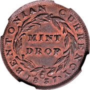 USA 1 Cent (Bentonian Currency Mint Drop. Token) BENTONIAN CURRENCY MINT DROP 1837 coin reverse USA 1 Cent (Bentonian Currency Mint Drop. Token) BENTONIAN CURRENCY MINT DROP 1837 coin reverse