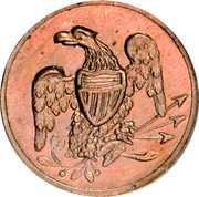 USA 1 Cent (Civil War Merchant Token. M.F. Beirn. Magnolia Hotel Philadelphia)  coin reverse USA 1 Cent (Civil War Merchant Token. M.F. Beirn. Magnolia Hotel Philadelphia)  coin reverse