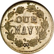 USA 1 Cent (Civil War Patriotic Token. Our Navy) OUR NAVY coin reverse USA 1 Cent (Civil War Patriotic Token. Our Navy) OUR NAVY coin reverse