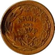 USA 1 Cent Civil War Token. Army and Navy. Shall Be Preserved ND (1862-1864)  ARMY AND NAVY coin obverse USA 1 Cent Civil War Token. Army and Navy. Shall Be Preserved ND (1862-1864)  ARMY AND NAVY coin obverse