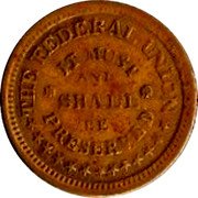 USA 1 Cent Civil War Token. Army and Navy. Shall Be Preserved ND (1862-1864)  THE FEDERAL UNION IT MUST AND SHALL BE PRESERVED coin reverse USA 1 Cent Civil War Token. Army and Navy. Shall Be Preserved ND (1862-1864)  THE FEDERAL UNION IT MUST AND SHALL BE PRESERVED coin reverse