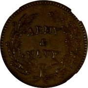 USA 1 Cent (Civil War Token. Army & Navy) ARMY & NAVY coin reverse USA 1 Cent (Civil War Token. Army & Navy) ARMY & NAVY coin reverse