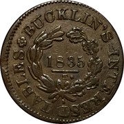 USA 1 Cent (Hard Times Token. Bucklin's Book Keeping Troy. New York) BUCKLIN'S INTEREST TABLES 1835 coin reverse USA 1 Cent (Hard Times Token. Bucklin's Book Keeping Troy. New York) BUCKLIN'S INTEREST TABLES 1835 coin reverse