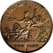 USA 1 Cent Hard Times Token. R&W Robinson Buttons 1836  AMERICAN INSTITUTE NEW YORK H coin obverse USA 1 Cent Hard Times Token. R&W Robinson Buttons 1836  AMERICAN INSTITUTE NEW YORK H coin obverse