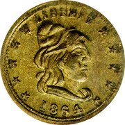 USA 1 Cent (Token. Civil War Liberty Head) LIBERTY 1864 coin obverse