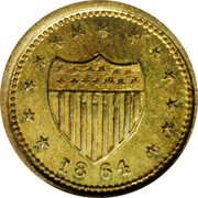 USA 1 Cent (Token. Civil War Liberty Head) 1864 coin reverse