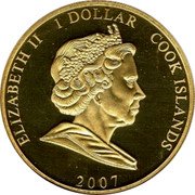 Cook Islands 1 Dollar (10th Anniversary Death of Princess Diana) ELIZABETH II 1 DOLLAR COOK ISLANDS 2007 coin obverse Cook Islands 1 Dollar (10th Anniversary Death of Princess Diana) ELIZABETH II 1 DOLLAR COOK ISLANDS 2007 coin obverse