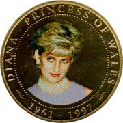 Cook Islands 1 Dollar (10th Anniversary Death of Princess Diana) DIANA - PRINCESS OF WALES 1961 - 1997 coin reverse Cook Islands 1 Dollar (10th Anniversary Death of Princess Diana) DIANA - PRINCESS OF WALES 1961 - 1997 coin reverse