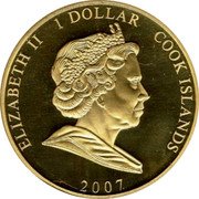 Cook Islands 1 Dollar (10th anniversary Death of Princess Diana. Crown) ELIZABETH II 1 DOLLAR COOK ISLANDS 2007 coin obverse Cook Islands 1 Dollar (10th anniversary Death of Princess Diana. Crown) ELIZABETH II 1 DOLLAR COOK ISLANDS 2007 coin obverse