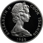 Cook Islands 1 Dollar (16th Forum Second P.I.C. and Mini Games) KM# P1 ELIZABETH II COOK ISLANDS 1985 coin obverse