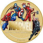 Tuvalu 1 Dollar 85th Anniversary of Marvel 2024 Stamp and Coin Cover MARVEL 85TH ANNIVERSARY © MARVEL coin reverse Tuvalu 1 Dollar 85th Anniversary of Marvel 2024 Stamp and Coin Cover MARVEL 85TH ANNIVERSARY © MARVEL coin reverse