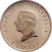 Australia 1 Dollar Kalkadoon Dreaming 2024 P125 BU in PNC CHARLES III AUSTRALIA 1 DOLLAR DT coin obverse Australia 1 Dollar Kalkadoon Dreaming 2024 P125 BU in PNC CHARLES III AUSTRALIA 1 DOLLAR DT coin obverse