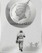 Cook Islands One Dollar Pete Rose. Signature 2023  Prooflike ONE DOLLAR CHARLES III 2023 DT COOK ISLANDS ROSE 14 coin obverse Cook Islands One Dollar Pete Rose. Signature 2023  Prooflike ONE DOLLAR CHARLES III 2023 DT COOK ISLANDS ROSE 14 coin obverse