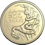 Australia 1 Dollar Year of the Snake 2024 YEAR OF THE SNAKE BS 蛇 coin reverse Australia 1 Dollar Year of the Snake 2024 YEAR OF THE SNAKE BS 蛇 coin reverse