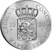 Netherlands 1 Ducat Helpoort Maastricht 2024 ☤ + raven Proof 20 24 CONCORDIA RES PARVÆ CRESCUNT coin obverse