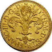 Italy 1 Florin (Francesco III as Emperor Francis I) FRANC III D G D LOTH M D ETR coin obverse Italy 1 Florin (Francesco III as Emperor Francis I) FRANC III D G D LOTH M D ETR coin obverse