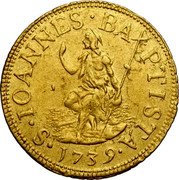 Italy 1 Florin (Francesco III as Emperor Francis I) S IOANNES BAPTISTA 1739 coin reverse Italy 1 Florin (Francesco III as Emperor Francis I) S IOANNES BAPTISTA 1739 coin reverse