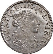 Italy 1 Luigino (Dombes. Violante Doria Lomellin. Imitation) GRATIOR IN PVL VIRTVS coin obverse Italy 1 Luigino (Dombes. Violante Doria Lomellin. Imitation) GRATIOR IN PVL VIRTVS coin obverse