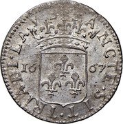 Italy 1 Luigino (Dombes. Violante Doria Lomellin. Imitation) SANCTE SIT TRIADI LAVS 16 67 coin reverse Italy 1 Luigino (Dombes. Violante Doria Lomellin. Imitation) SANCTE SIT TRIADI LAVS 16 67 coin reverse