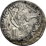 Italy 1 Luigino (Genoa Coinage) BON VNC IIII coin reverse Italy 1 Luigino (Genoa Coinage) BON VNC IIII coin reverse