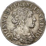 Italy 1 Luigino (Imitation de Dombes. Violante Doria Lomellini) DON VI LO PRINCI S VED DO coin obverse Italy 1 Luigino (Imitation de Dombes. Violante Doria Lomellini) DON VI LO PRINCI S VED DO coin obverse