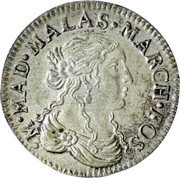 Italy 1 Luigino (Maria Maddalena Imitation de Dombes. Eagle) M MAD MALAS MARCH FOS coin obverse Italy 1 Luigino (Maria Maddalena Imitation de Dombes. Eagle) M MAD MALAS MARCH FOS coin obverse