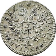 Italy 1 Luigino (Maria Maddalena Imitation de Dombes. Eagle) BONIATIS VNCIARVM SEX 16 69 coin reverse Italy 1 Luigino (Maria Maddalena Imitation de Dombes. Eagle) BONIATIS VNCIARVM SEX 16 69 coin reverse