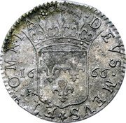 Italy 1 Luigino (Maria Maddalena Imitation de Dombes) DEVS MEVS ET OMNIA 16 66 coin reverse Italy 1 Luigino (Maria Maddalena Imitation de Dombes) DEVS MEVS ET OMNIA 16 66 coin reverse