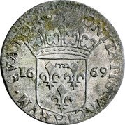 Italy 1 Luigino (Maria Maddalena Imitation de Dombes Ponzanello) BONITATIS VNCIARVM QVATOR 16 69 coin reverse Italy 1 Luigino (Maria Maddalena Imitation de Dombes Ponzanello) BONITATIS VNCIARVM QVATOR 16 69 coin reverse