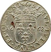 Italy 1 Luigino (Violante Doria Lomellini Imitation de Dombes) 6 SIMVL TVRANTVR ET ORNANT 16 68 coin reverse Italy 1 Luigino (Violante Doria Lomellini Imitation de Dombes) 6 SIMVL TVRANTVR ET ORNANT 16 68 coin reverse