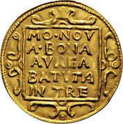 Italy 1 Ongaro (Guglielmo I Malaspina) MO NOV A BONA AUREA BATUTA IN TRE coin reverse