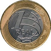 Brazil 1 Real 30 Years of the Real 2024  1 REAL 2024 coin reverse Brazil 1 Real 30 Years of the Real 2024  1 REAL 2024 coin reverse